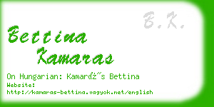 bettina kamaras business card